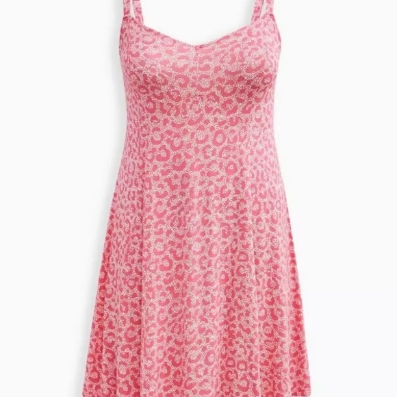 Torrid Leopard Pink Mini Super Soft Tank Dress- Size 0x - Picture 5 of 12